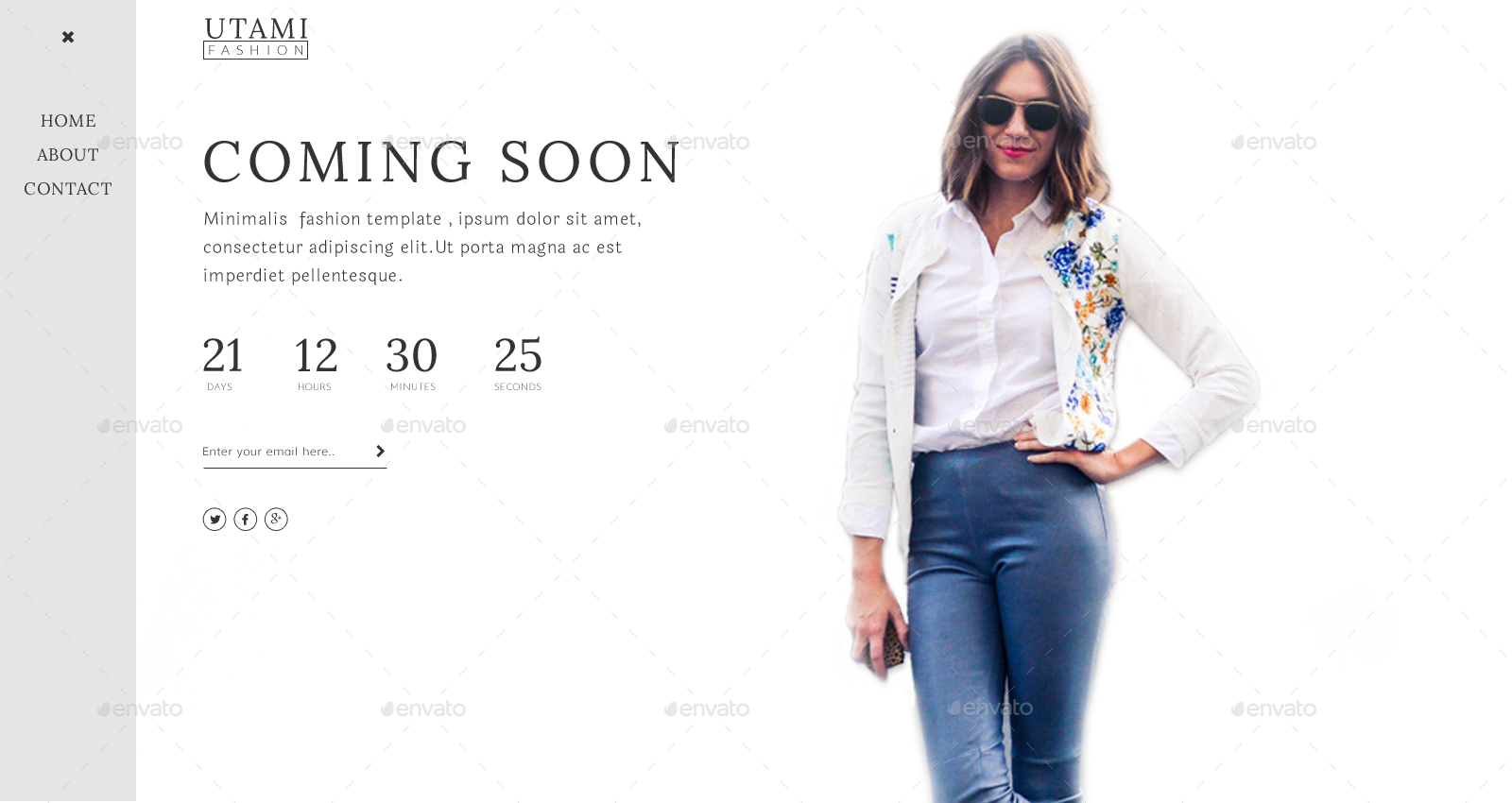 Utami coming soon fashion, Web Elements | GraphicRiver